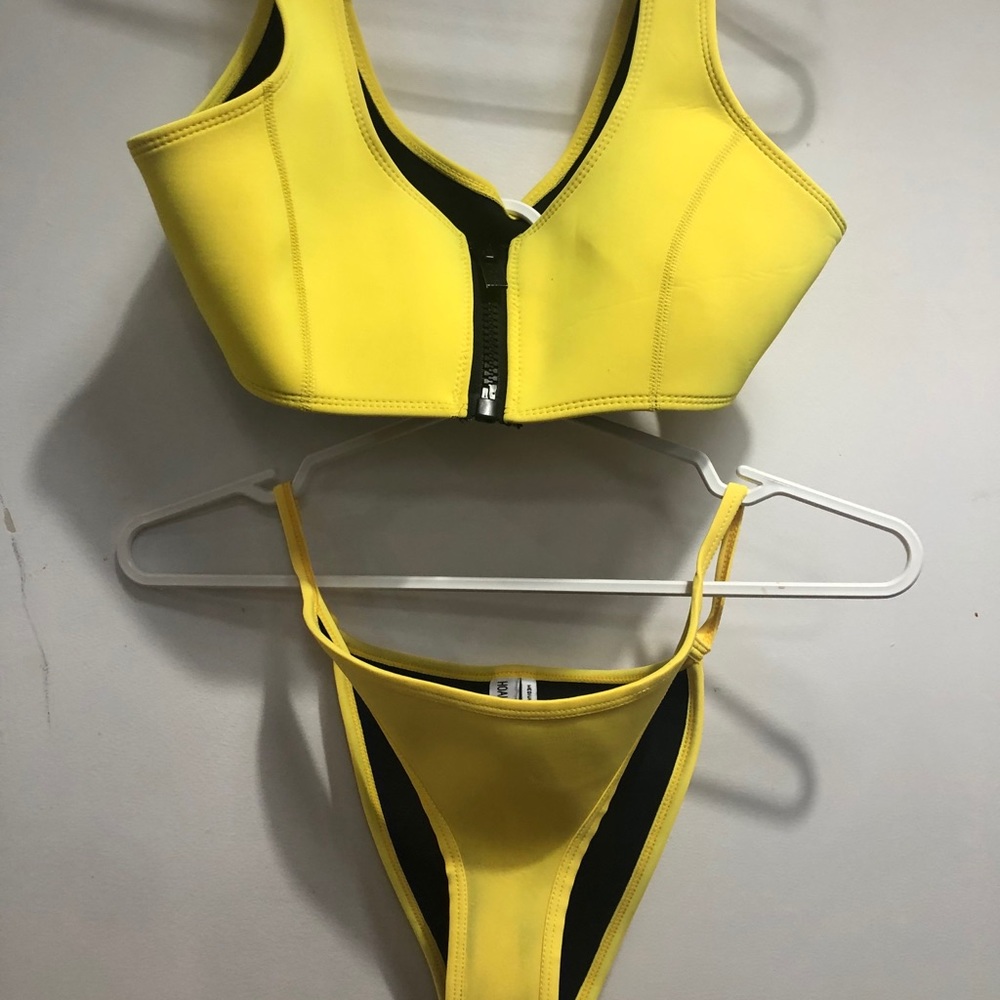 Yellow hoaka swimwear